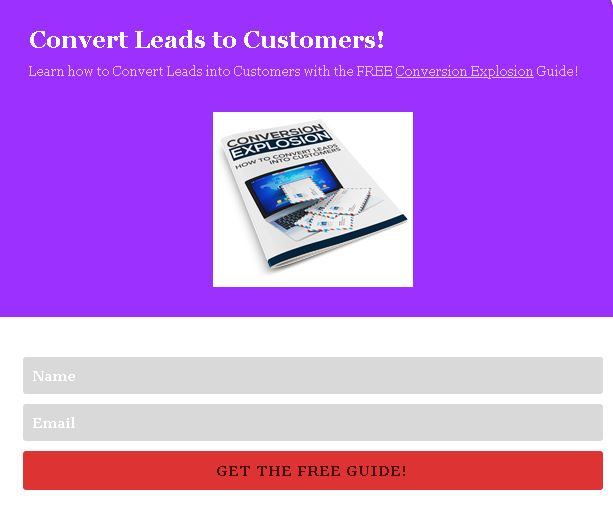 Lead capture web form