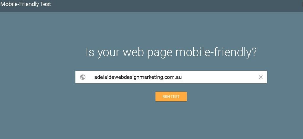 Google Mobile Friendly Test tool